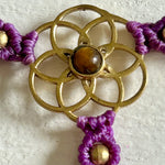 Ladda upp bild till gallerivisning, 4. Flower of Life Handsmyckesarmband i makramé
