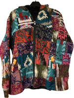 Load image into Gallery viewer, Akryljacka med fleecefoder och luva mönster
