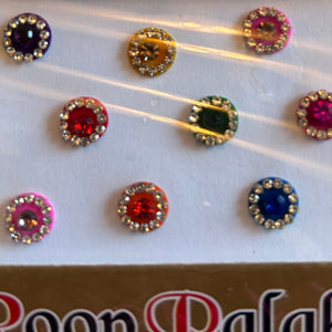 Runda bindi med strass