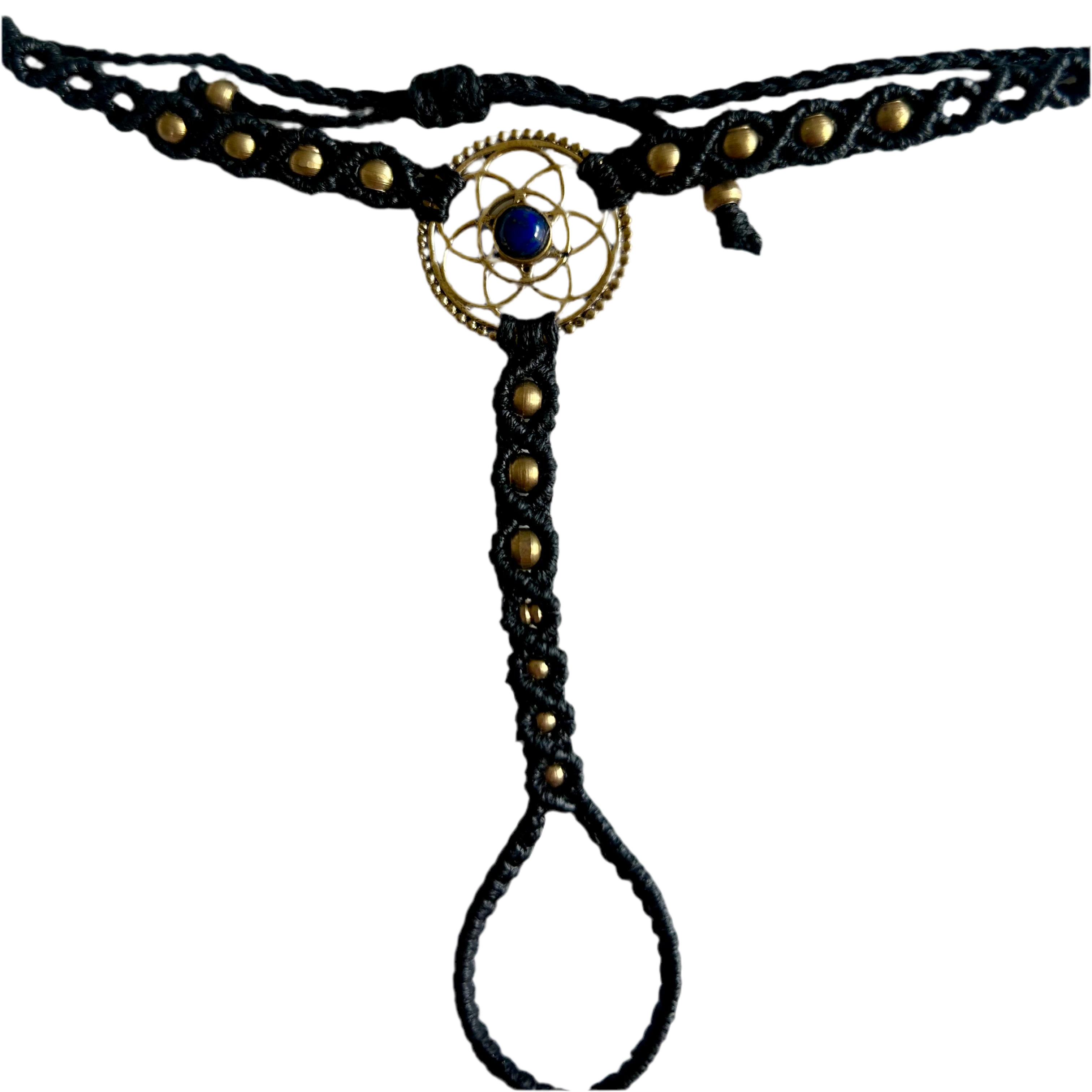 1. Flower of Life Handsmyckesarmband i makramé
