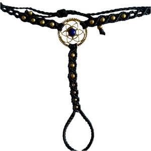 1. Flower of Life Handsmyckesarmband i makramé