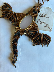Drake halsband i Makramé halsband med kristall