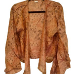 Load image into Gallery viewer, Silk tie top with wide sleeves
