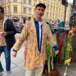 Load image into Gallery viewer, Kort kimono av återvunna saritygler, bild 9
