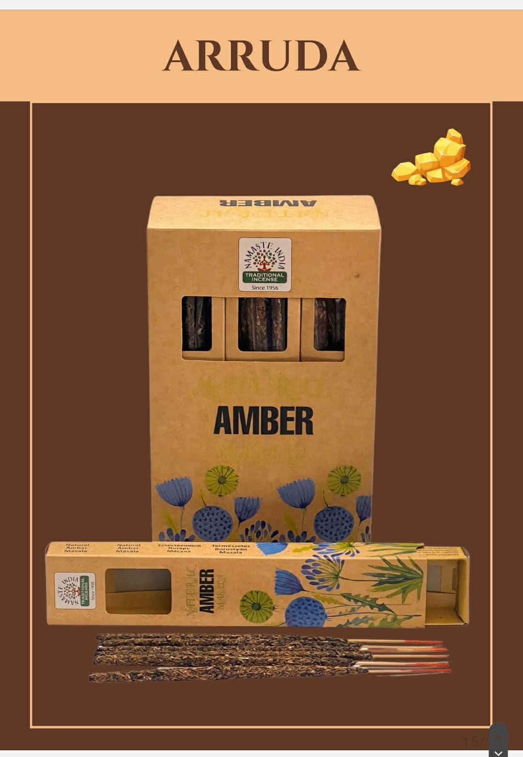 Naturlig Smudge Amber Rökelse