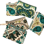 Load image into Gallery viewer, Broderad handledsväska från Indien – unik färgstark clutch
