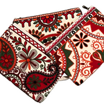 Load image into Gallery viewer, Broderad handledsväska från Indien – unik färgstark clutch
