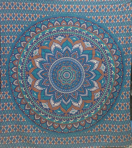 3. Bedsheet Mandala blå