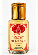 Load image into Gallery viewer, African Violet parfymolja 10 ml – flaska framifrån | Beauty of India
