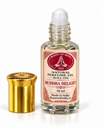 Ladda upp bild till gallerivisning, Buddha Delight parfymolja 10 ml med öppen roll-on och guldkork
