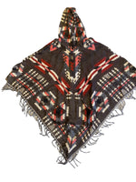 Ladda upp bild till gallerivisning, Mönstrad Poncho med Luva
