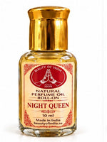 Load image into Gallery viewer, Night Queen parfymolja 10 ml – flaska framifrån på vit bakgrund | Beauty of India
