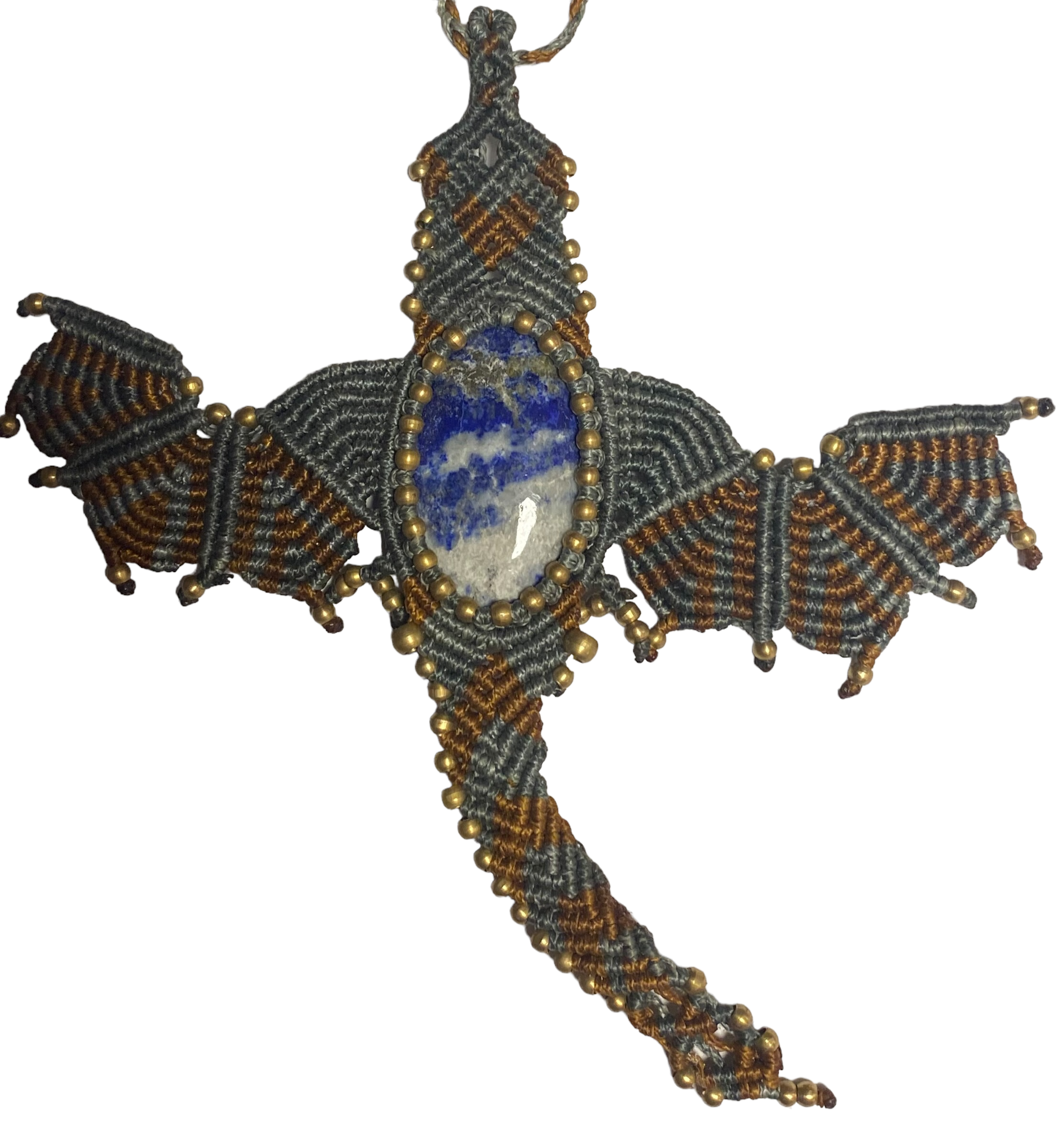 Drake halsband i Makramé halsband med kristall