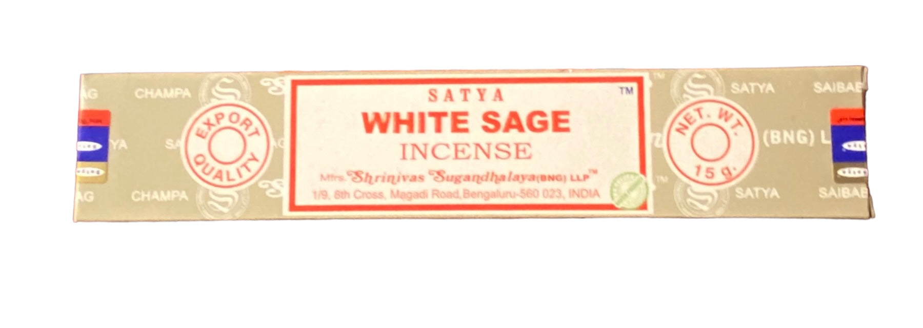 Nag Champa Satya vit salvia 15g rökelser