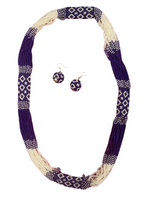 Ladda upp bild till gallerivisning, Afrika vävda halsband med örhängen

