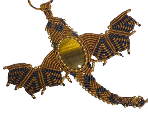 Drake halsband i Makramé halsband med kristall