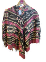 Ladda upp bild till gallerivisning, Mönstrad Poncho med Luva
