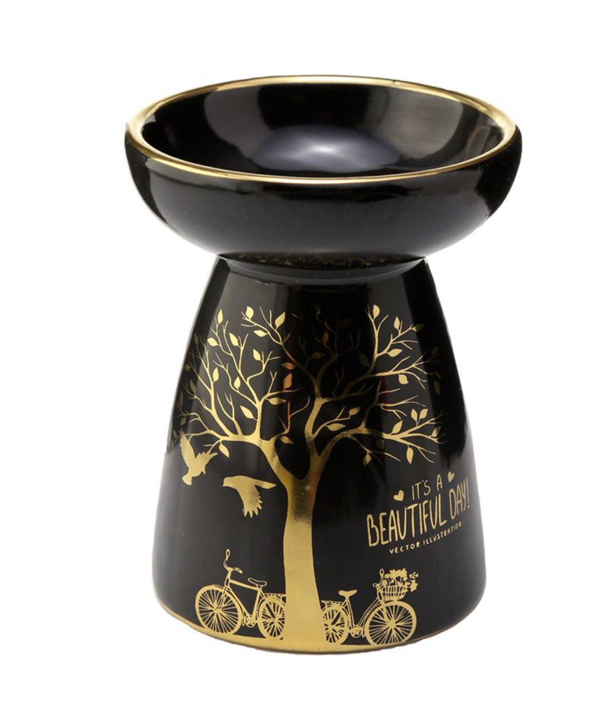 Eden Metallic Guldträd Aromalampa för Olja och Vax i Keramik